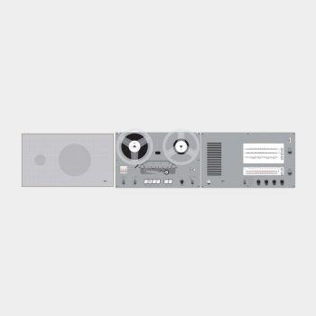 L 450 flat loudspeaker TG 60 reel to reel tape recorder and TS 45 control unit 1962 64 by Dieter Rams for Braun