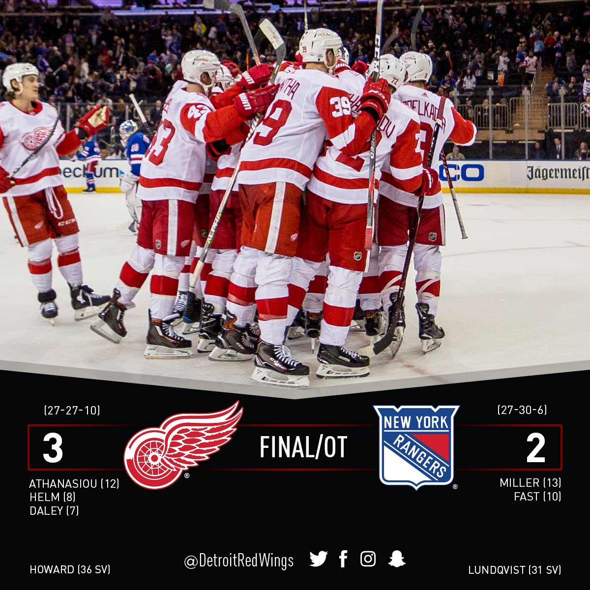 25 Feb 2018 | New York | Rangers Vs Red Wings [Video Highlights ...